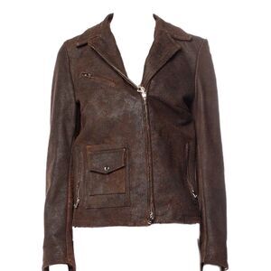 Salvatore Santoro Brown Suede Jacket - Size 8